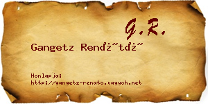 Gangetz Renátó névjegykártya